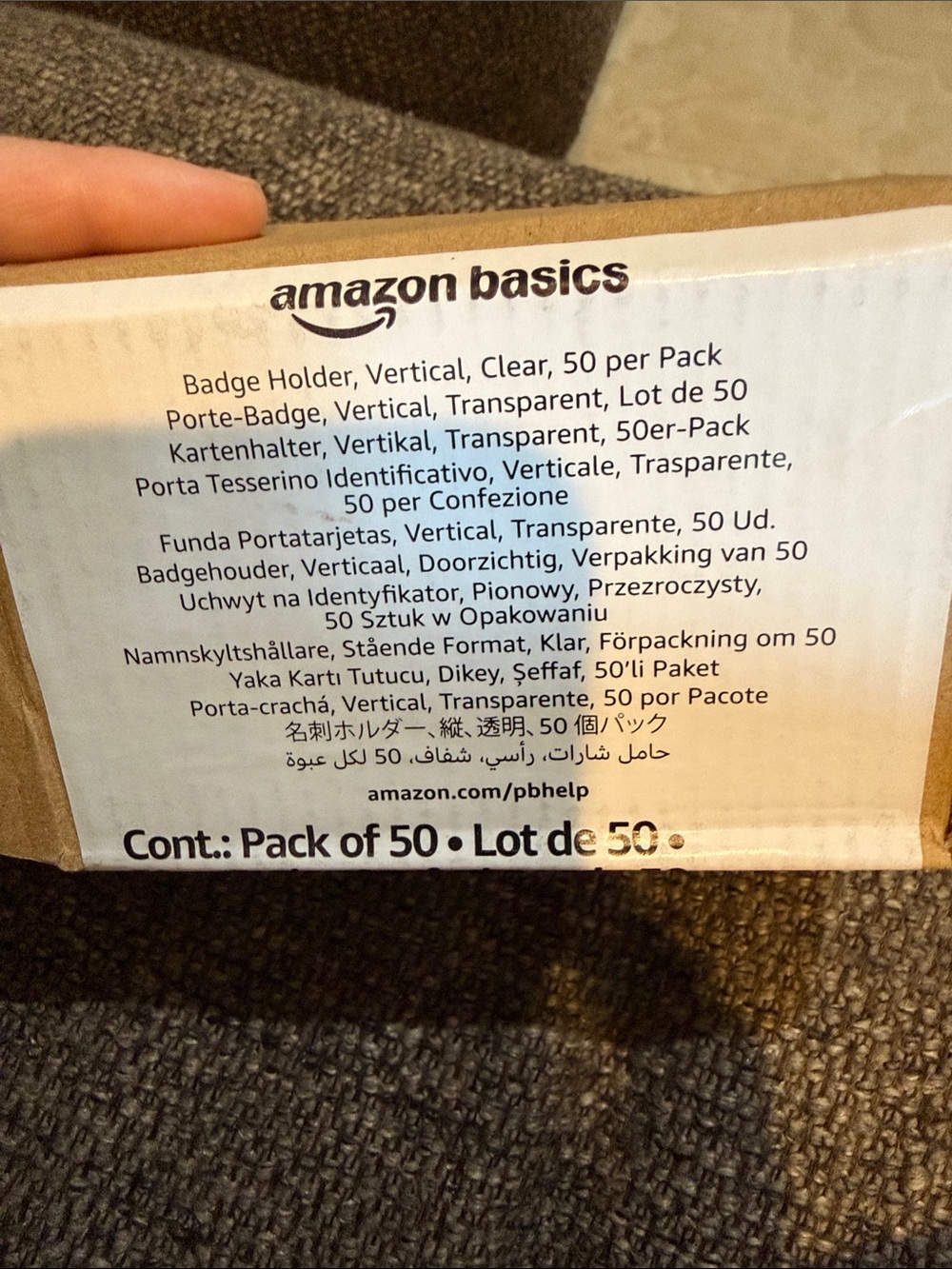 Amazon Basics Clear Vertical Badge Holders - Pack of 15 out of 50